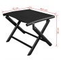 Reposapies plegable aluminio y textileno negro de vidaXL, Taburetes y sillas plegables - Ref: Foro24-41742, Precio: 56,97 €, ...
