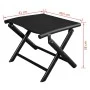 Reposapies plegable aluminio y textileno negro de vidaXL, Taburetes y sillas plegables - Ref: Foro24-41742, Precio: 60,27 €, ...