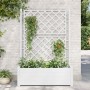 Jardinera con enrejado PP blanca 100x43x142 cm en Macetas y jardineras | Comprar online en Foru.es
