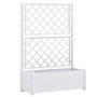 Jardinera con enrejado PP blanca 100x43x142 cm en Macetas y jardineras | Comprar online en Foru.es