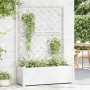 Jardinera con enrejado PP blanca 100x43x142 cm en Macetas y jardineras | Comprar online en Foru.es