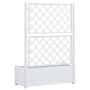 Jardinera con enrejado PP blanca 100x43x142 cm en Macetas y jardineras | Comprar online en Foru.es
