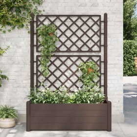 Jardinera con enrejado PP moca 100x43x142 cm en Macetas y jardineras | Comprar online en Foru.es
