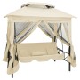 Banco columpio cenador blanco crema de vidaXL, Balancines de jardín - Ref: Foro24-43239, Precio: 347,32 €, Descuento: %