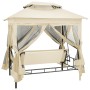 Banco columpio cenador blanco crema de vidaXL, Balancines de jardín - Ref: Foro24-43239, Precio: 347,32 €, Descuento: %