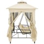 Banco columpio cenador blanco crema de vidaXL, Balancines de jardín - Ref: Foro24-43239, Precio: 347,32 €, Descuento: %