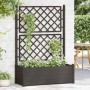 Jardinera con enrejado PP gris antracita 100x43x142 cm en Macetas y jardineras | Comprar online en Foru.es