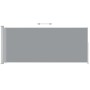 Toldo lateral retráctil de jardín gris 180x500 cm de vidaXL, Sombrillas - Ref: Foro24-313407, Precio: 94,28 €, Descuento: %