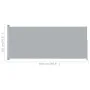 Toldo lateral retráctil de jardín gris 180x500 cm de vidaXL, Sombrillas - Ref: Foro24-313407, Precio: 92,60 €, Descuento: %