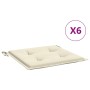Cojines de silla de jardín 6 uds tela Oxford crema 40x40x4 cm en Decoración | Comprar online en Foru.es