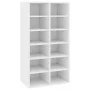 Mueble zapatero de madera contrachapada blanco 54x34x100,5 cm de vidaXL, Zapateros y organizadores de calzado - Ref: Foro24-8...