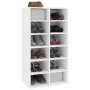 Mueble zapatero de madera contrachapada blanco 54x34x100,5 cm de vidaXL, Zapateros y organizadores de calzado - Ref: Foro24-8...
