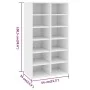 Mueble zapatero de madera contrachapada blanco 54x34x100,5 cm de vidaXL, Zapateros y organizadores de calzado - Ref: Foro24-8...