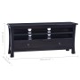 Mueble para TV madera maciza de caoba negro café 100x30x45 cm de vidaXL, Muebles TV - Ref: Foro24-288305, Precio: 164,37 €, D...