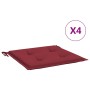 Cojines silla de jardín 4 uds tela Oxford rojo tinto 40x40x4 cm en Decoración | Comprar online en Foru.es