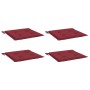 Cojines silla de jardín 4 uds tela Oxford rojo tinto 40x40x4 cm en Decoración | Comprar online en Foru.es