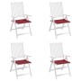 Cojines silla de jardín 4 uds tela Oxford rojo tinto 40x40x4 cm en Decoración | Comprar online en Foru.es