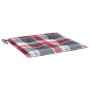 Cojines de silla de jardín 2 uds tela a cuadros rojo 40x40x4 cm en Decoración | Comprar online en Foru.es