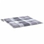 Cojines de silla de jardín 2 uds tela a cuadros gris 40x40x4 cm en Decoración | Comprar online en Foru.es