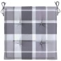 Cojines de silla de jardín 4 uds tela a cuadros gris 40x40x4 cm en Decoración | Comprar online en Foru.es