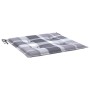 Cojines de silla de jardín 6 uds tela a cuadros gris 40x40x4 cm en Decoración | Comprar online en Foru.es