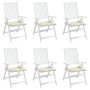 Cojines de silla de jardín 6 uds tela Oxford crema 50x50x4 cm en Decoración | Comprar online en Foru.es