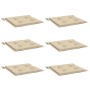 Cojines de silla de jardín 6 uds tela Oxford beige 50x50x4 cm en Decoración | Comprar online en Foru.es