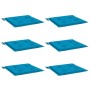 Cojines de silla de jardín 6 uds tela Oxford azul 50x50x4 cm en Decoración | Comprar online en Foru.es