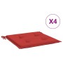 Cojines de silla de jardín 4 uds tela Oxford rojo 50x50x4 cm en Decoración | Comprar online en Foru.es