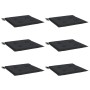Cojines de silla de jardín 6 uds tela Oxford negro 50x50x4 cm en Decoración | Comprar online en Foru.es