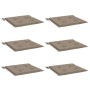 Cojines de silla de jardín 6 uds tela Oxford taupé 50x50x4 cm en Decoración | Comprar online en Foru.es
