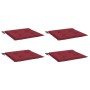 Cojines silla de jardín 4 uds tela Oxford rojo tinto 50x50x4 cm en Decoración | Comprar online en Foru.es