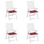 Cojines silla de jardín 4 uds tela Oxford rojo tinto 50x50x4 cm en Decoración | Comprar online en Foru.es