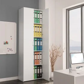 White plywood office cabinet 60x32x190 cm by vidaXL, Filing cabinets - Ref: Foro24-800297, Price: 131,58 €, Discount: %