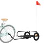 Remolque para bicicleta hierro negro 122x53x31 cm de vidaXL, Remolques para bicicletas - Ref: Foro24-94201, Precio: 71,08 €, ...