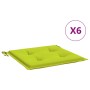 Cojines de silla de jardín 6 uds tela Oxford verde 50x50x4 cm en Decoración | Comprar online en Foru.es