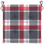 Cojines de silla de jardín 2 uds tela a cuadros rojo 50x50x4 cm en Decoración | Comprar online en Foru.es