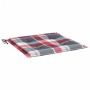 Cojines de silla de jardín 4 uds tela a cuadros rojo 50x50x4 cm en Decoración | Comprar online en Foru.es