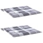 Cojines de silla de jardín 2 uds tela a cuadros gris 50x50x4 cm en Decoración | Comprar online en Foru.es