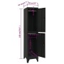 Taquilla de acero negro 38x45x180 cm de vidaXL, Taquillas y armarios de almacenamiento - Ref: Foro24-339778, Precio: 165,13 €...