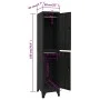 Taquilla de acero negro 38x45x180 cm de vidaXL, Taquillas y armarios de almacenamiento - Ref: Foro24-339778, Precio: 157,00 €...