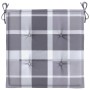 Cojines de silla de jardín 4 uds tela a cuadros gris 50x50x4 cm en Decoración | Comprar online en Foru.es