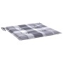 Cojines de silla de jardín 6 uds tela a cuadros gris 50x50x4 cm en Decoración | Comprar online en Foru.es