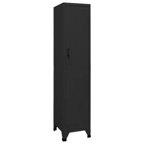 Schwarzer Stahlschrank 38x45x180 cm von vidaXL, Schließfächer und Lagerschränke - Ref: Foro24-339774, Preis: 174,64 €, Rabatt: %