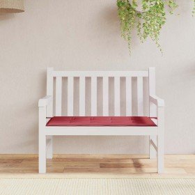 Cojín de banco de jardín tela Oxford rojo tinto 100x50x4 cm en Decoración | Comprar online en Foru.es