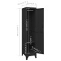 Taquilla de acero negro 38x45x180 cm de vidaXL, Taquillas y armarios de almacenamiento - Ref: Foro24-339774, Precio: 159,43 €...
