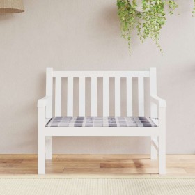 Cojín de banco de jardín tela Oxford a cuadros gris 120x50x4 cm en Decoración | Comprar online en Foru.es