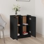 Aparador de madera contrachapada negro 30x30x70 cm de vidaXL, Aparadores - Ref: Foro24-811136, Precio: 74,11 €, Descuento: %