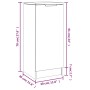 Aparador de madera contrachapada negro 30x30x70 cm de vidaXL, Aparadores - Ref: Foro24-811136, Precio: 74,11 €, Descuento: %