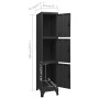 Taquilla de acero negro 38x45x180 cm de vidaXL, Taquillas y armarios de almacenamiento - Ref: Foro24-339782, Precio: 179,91 €...